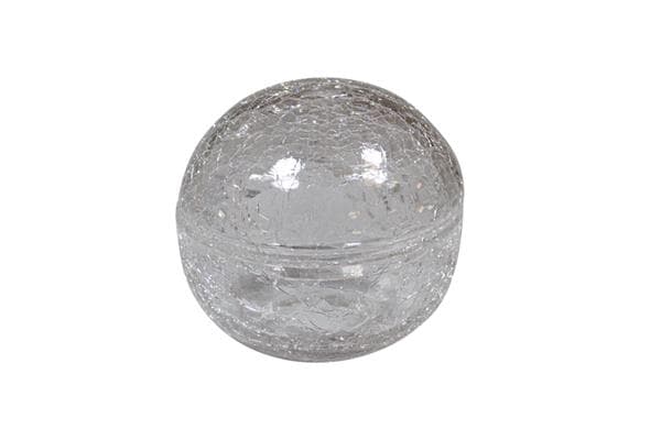 Салатник с крышкой "Шар" прозрачный 12 см Crackled glass