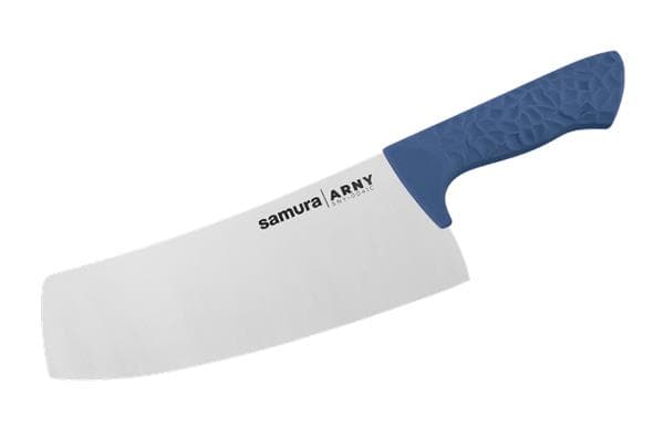 SNY-0041T/K Кухонный топорик Модерн "Samura ARNY" 208 мм, ТЭП бирюзовый, AUS-8
