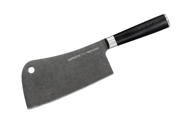 SM-0040B/K Топорик кухонный "Samura Mo-V Stonewash" 180 мм, G-10