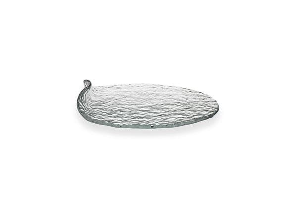 Тарелка для сыра d 21 см h 4 см, стекло, прозрачная, Hammered