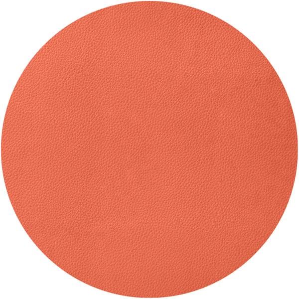 Салфетка подстановочная (плейсмат) d 37 см, искуств. кожа (ПУ), декор orange, LAV