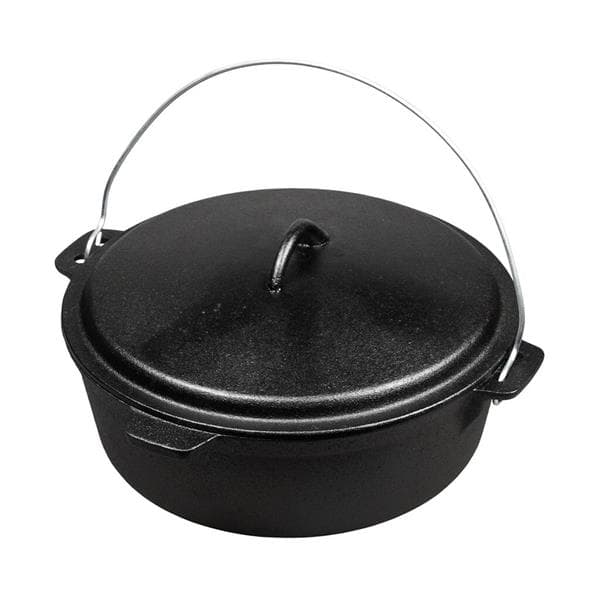 Казан 6 л с крышкой чугун с крышкой черный P.L. Proff Cuisine