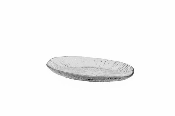 Тарелка овальная 21x13 см h 2,5 см, стекло, прозрачная, Focus