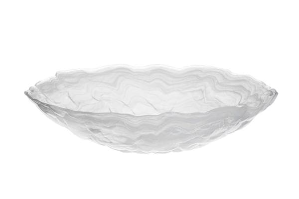 Салатник овальный 31x22,5 см h 7,5 см, стекло, цвет / декор белый, Lava