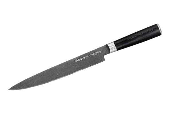 SM-0045B/K Нож кухонный "Samura Mo-V Stonewash" для нарезки 230 мм, G-10