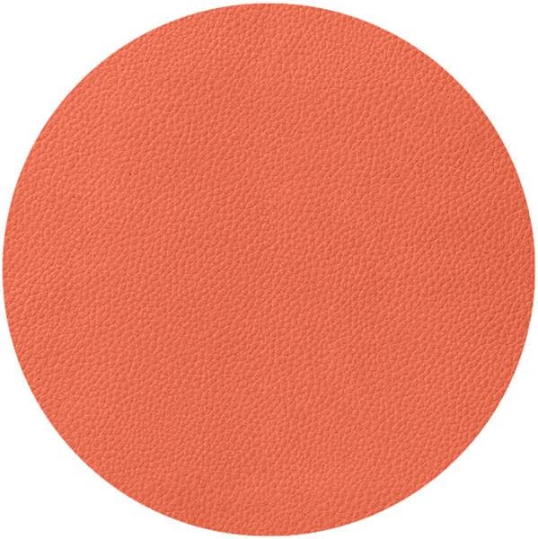 Салфетка подстановочная (коастер) d 10 см, искуств. кожа (ПУ), декор orange, LAV