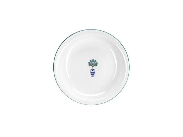 Тарелка глубокая 21 см, кант зеленый, Vaso Piccolo DS13