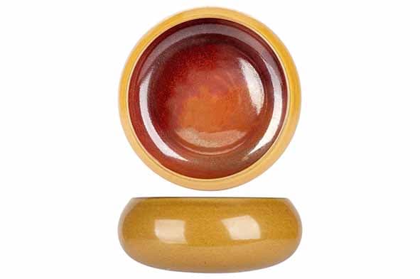 Салатник с закругленным бортом d 20 см h 9 см, Elements Mustard