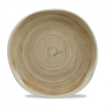 Тарелка мелкая "Волна" d26,4см, без борта, Stonecast Patina Antique Taupe