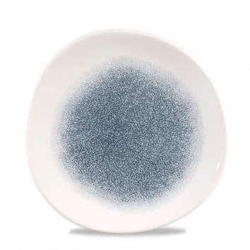 Тарелка мелкая "Волна" d21 см, без борта, Raku Topaz Blue