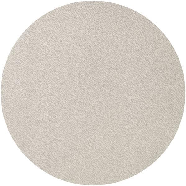 Салфетка подстановочная (плейсмат) d 37 см, искуств. кожа (ПУ), декор beige, LAV