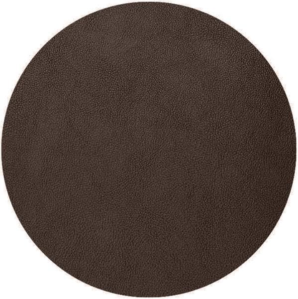 Салфетка подстановочная (коастер) d 10 см, искуств. кожа (ПУ), декор dark brown, LAV