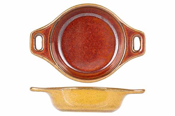 Соусник с ручками 9,4x6,6 см h 2,9 см, Elements Mustard
