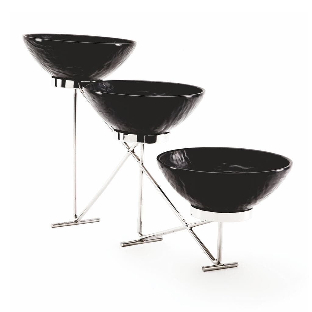 Подставка фуршетная стойка 65*12*33 см нерж. + 3 салатника меламин P.L.Hotelware