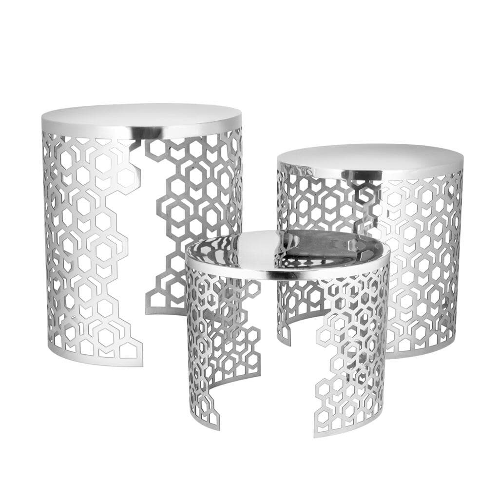 Подставка фуршетная стойка d 19 см h15,5 см круглая Honeycombs нерж. P.L. Hotelware