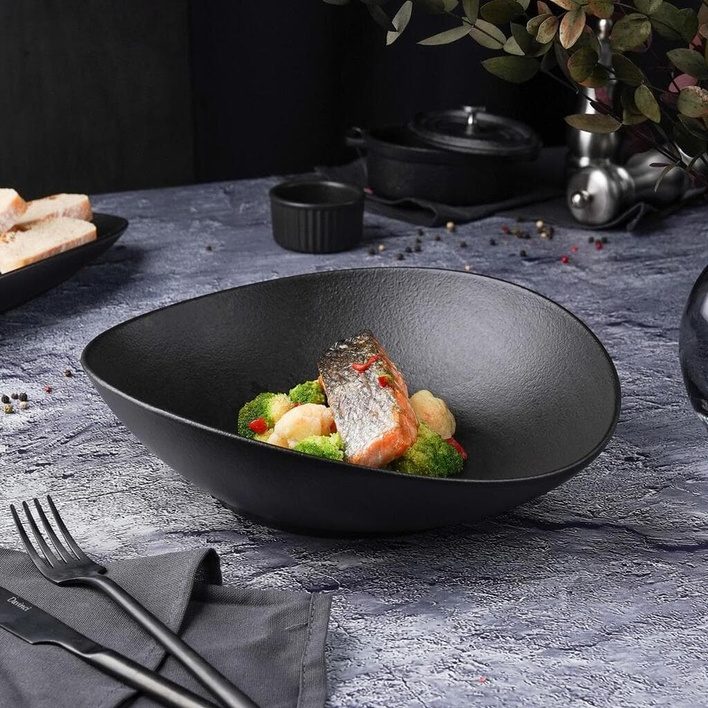 Салатник 1500 мл 27*25 см h7,5 см Wave Up Smooth Black Raw Stellar P.L. Proff Cuisine [1]