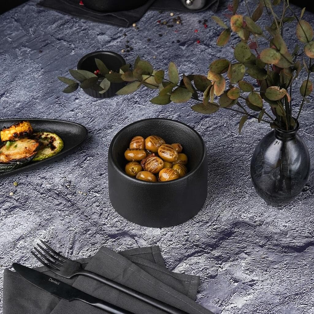 Салатник  250 мл d 11 см h7,5 см емкость для закусок Smooth Black Raw Stellar P.L. [6]