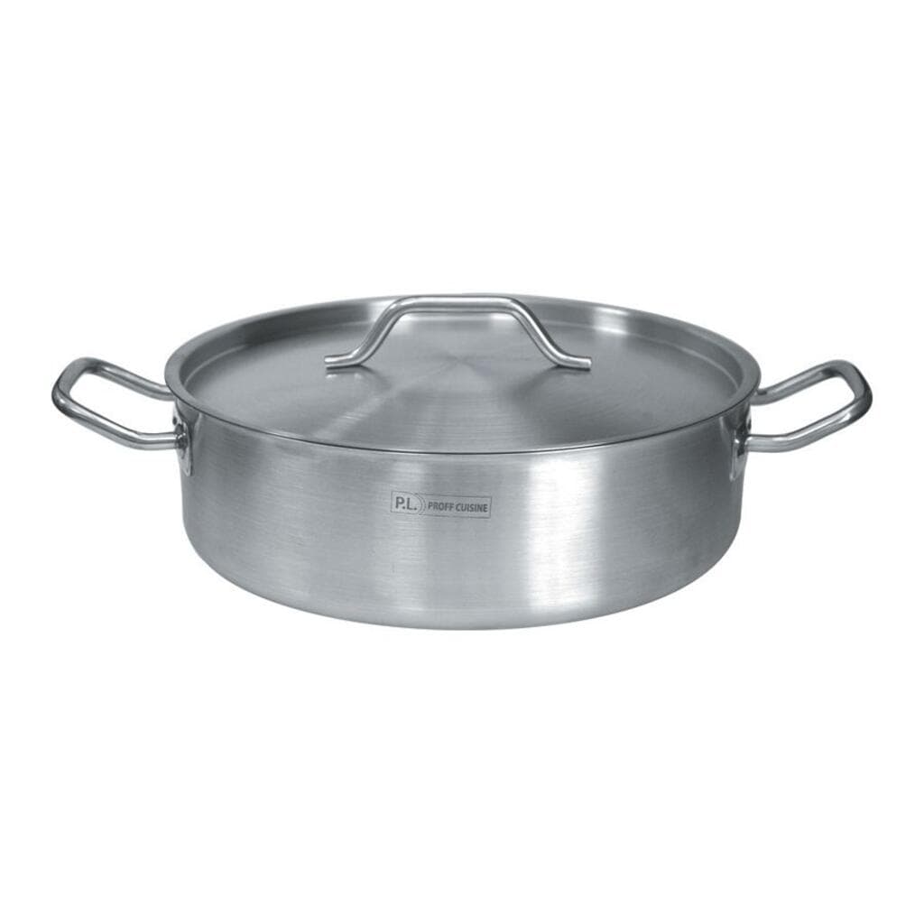 Кастрюля  5 л 24*11 см низкая с крышкой нерж. ИНДУКЦИЯ P.L. Proff Cuisine