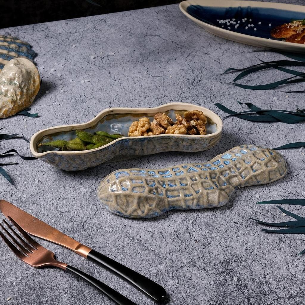 Блюдо для подачи 22,7*6,5 см h7,5 см 195 мл с крышкой Groundnut Northern Blue Frutti di Mare [1]
