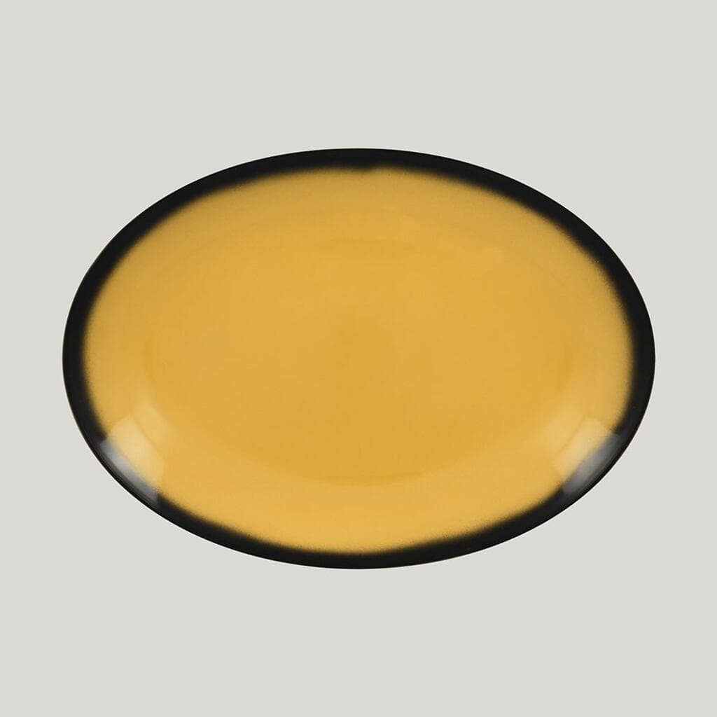 Блюдо овальное 36 см LEA Yellow фарфор RAK