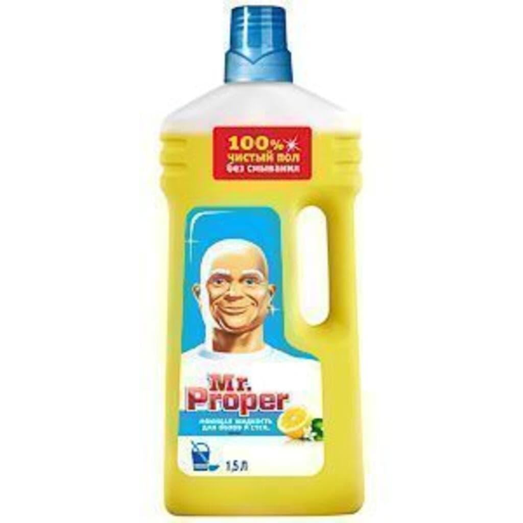 MR PROPER Моющая жидкость для полов и стен Лимон 1,5л