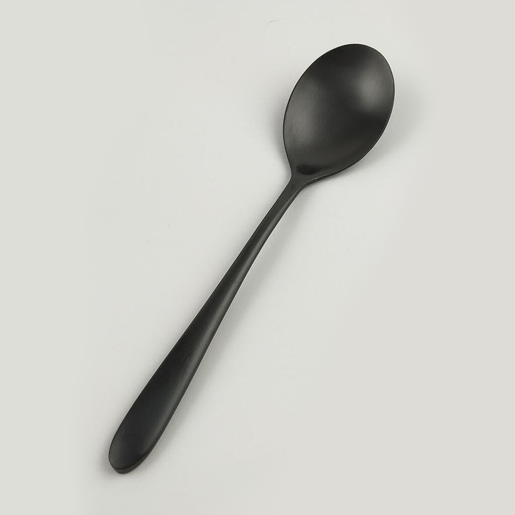 Ложка столовая 21 см матовая черный цвет PVD Alessi-Black P.L. [12]