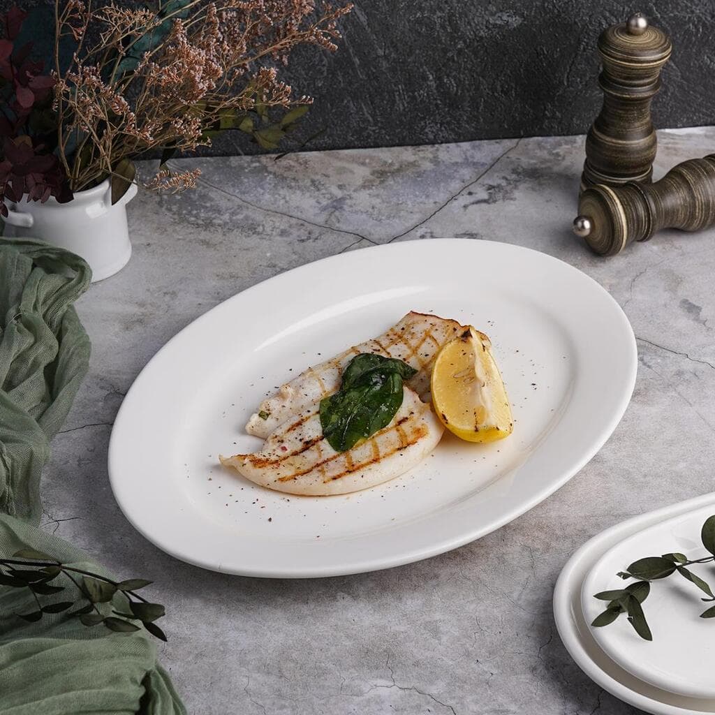 Блюдо овальное 35*24,5 см h2,7 см белое фарфор P.L. Proff Cuisine [3]