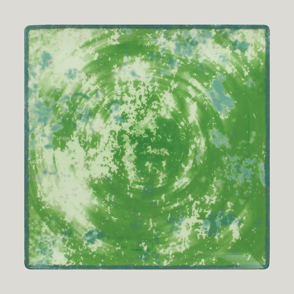 Тарелка 30*30 см h2 см квадратная Green Peppery фарфор RAK