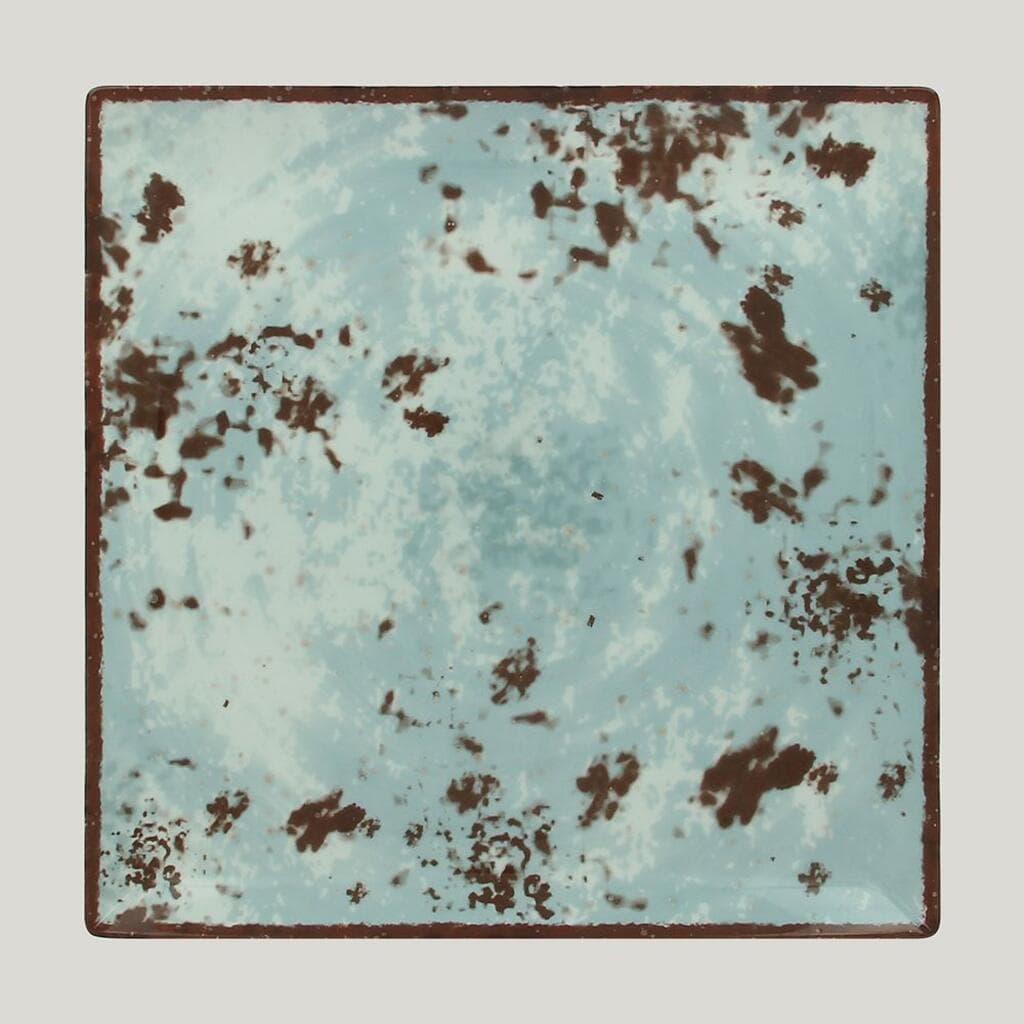 Тарелка 27*27 см h2,6 см квадратная Blue Peppery фарфор RAK