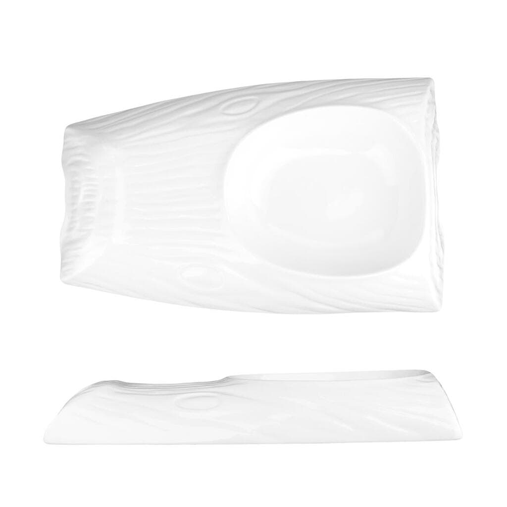 Блюдо прямоугольное 31*19,5 см h4,5 см 450 мл Oyster белое фарфор P.L. Proff Cuisine [3]