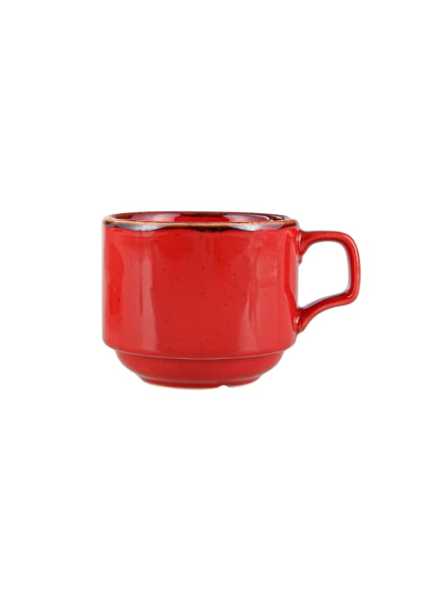 Чашка чайная, стопируемая, Porland, Seasons Red, 177 мл