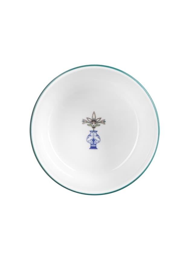 Салатник, кант зеленый DS20, Porland, Vaso Piccolo, 11 см