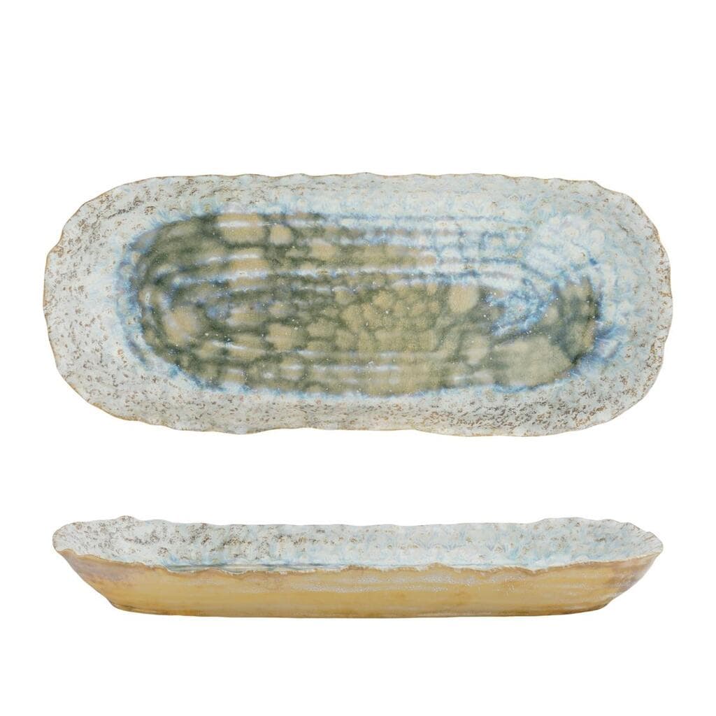 Блюдо овальное P.L. Proff Cuisine Gray Shell Frutti di Mare 34x14,5 см h3,5 см