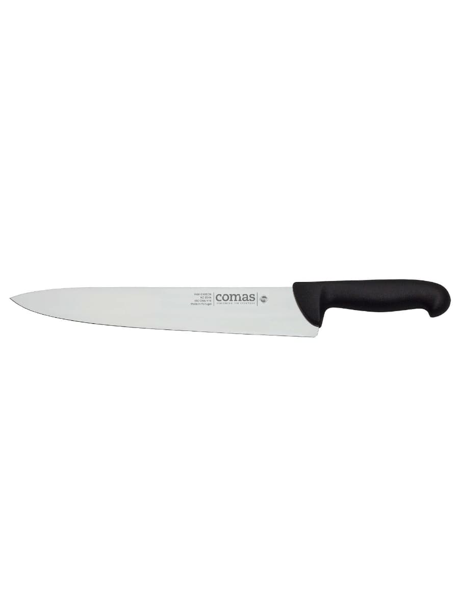 Нож поварской, COMAS, Carbon, 25 см, нерж. сталь / полипропилен, цвет ручки черный, L37.5 см