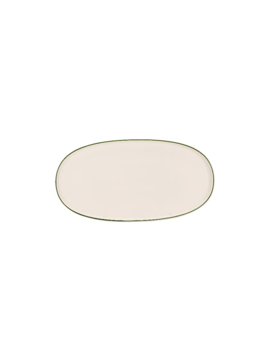 Блюдо овальное с кантом, Pioli, Colour Green, 34 см