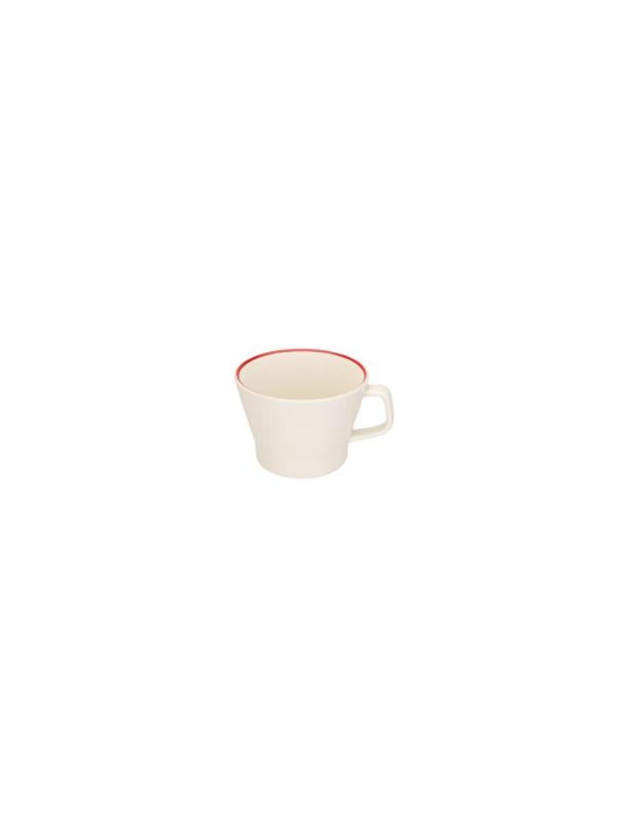 Чашка чайная с кантом, Pioli, Colour Red, 255 мл (блюдце 13AP15 PL)