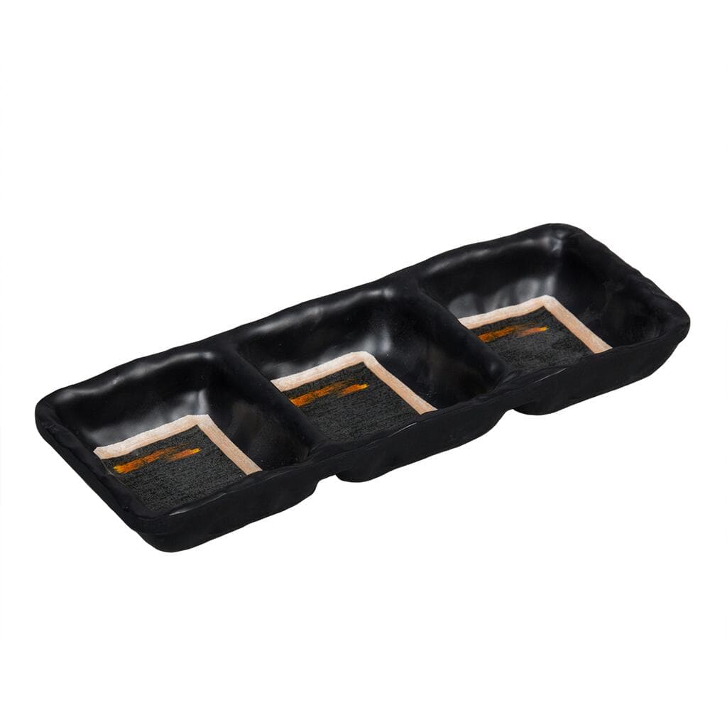 Соусник P.L. Proff Cuisine Dark Texture 50 мл 20*7,5 см тройной