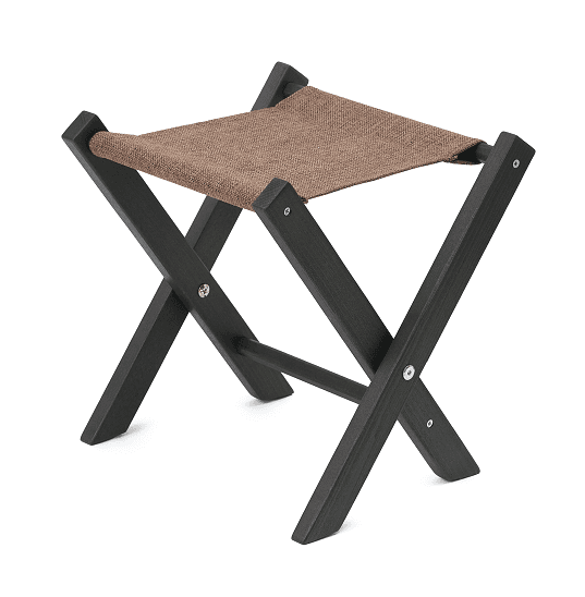 Подставка под сумку Crystals Wood В12, Dl, черный, коричневая рогожка