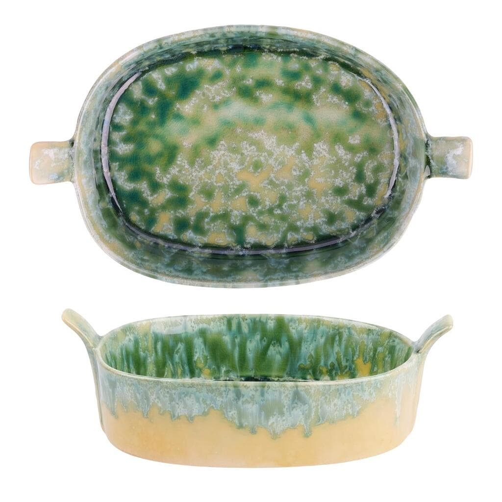 Блюдо для подачи с ручками P.L. Proff Cuisine Green Frutti di Mare 19,5*11,2 см h4,4 см 450 мл