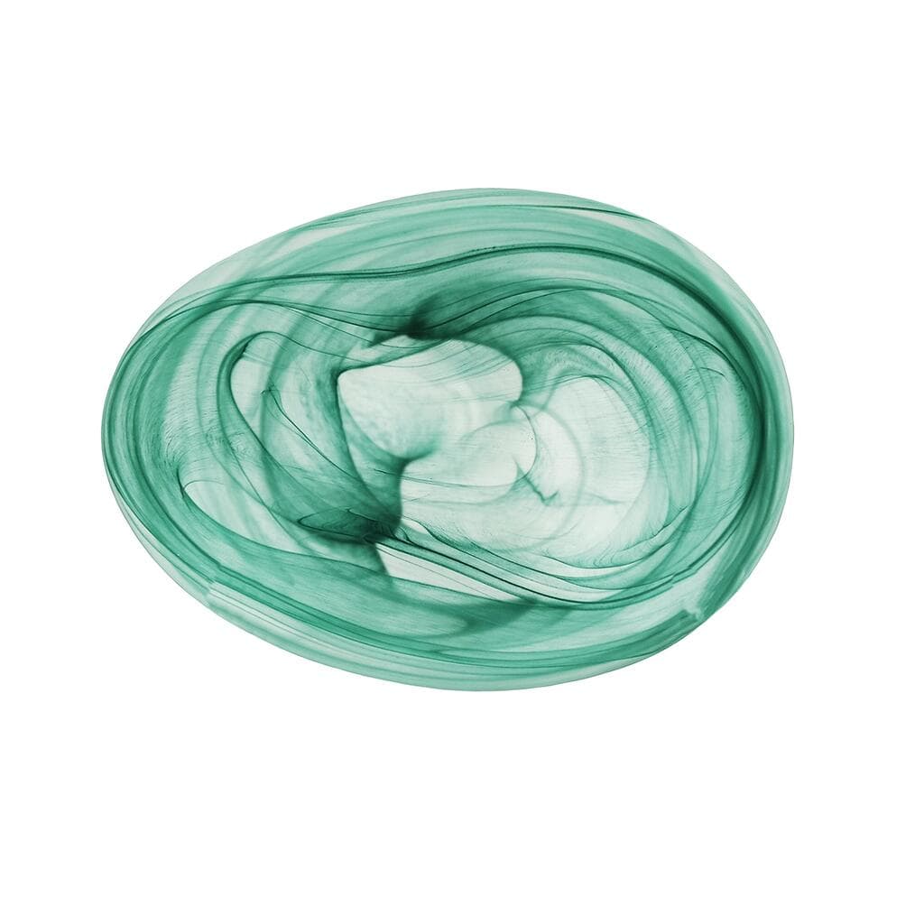 Тарелка овальная P.L. Proff Cuisine Green Sky 24*17*2 см матовое стекло