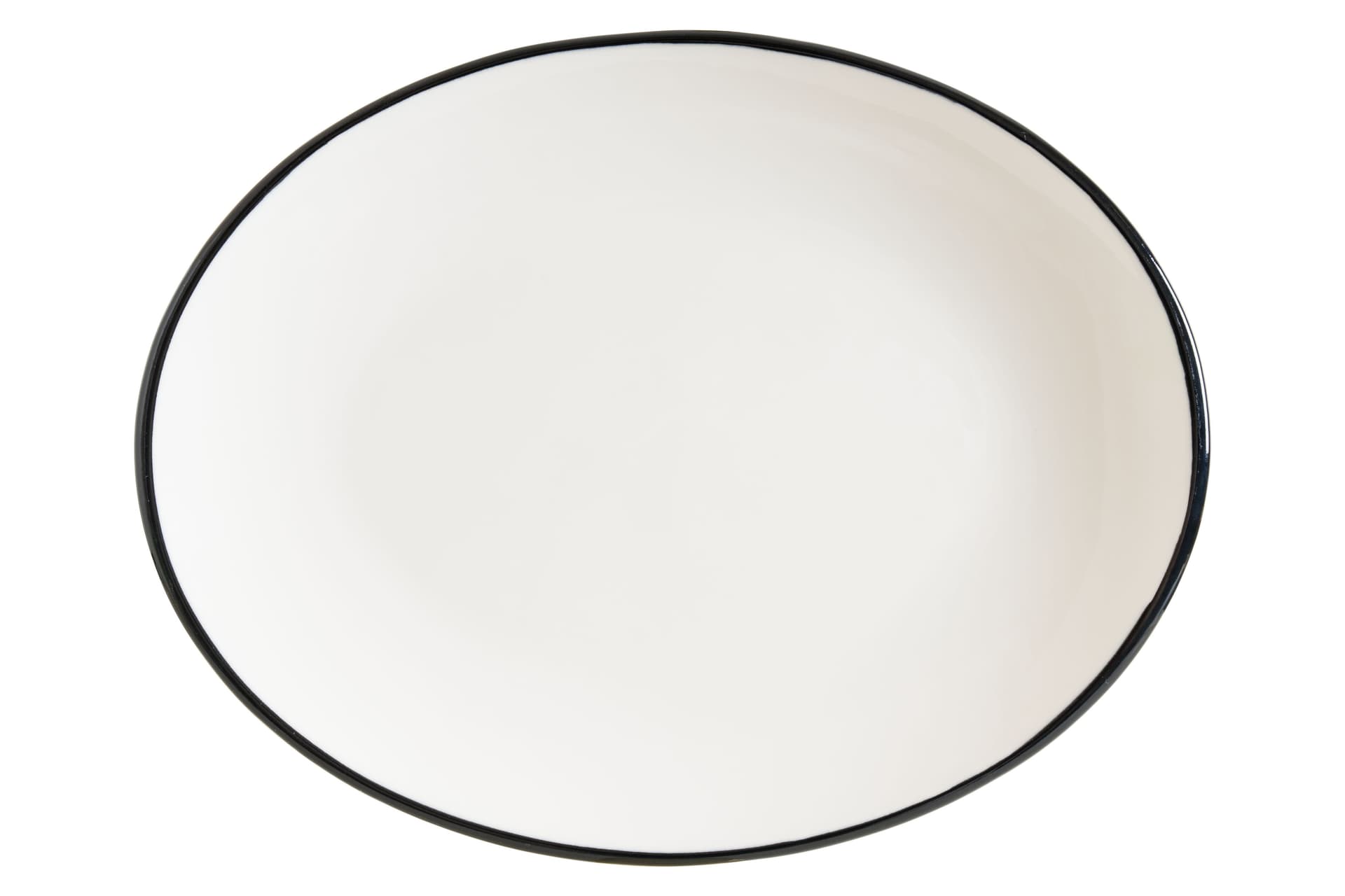 Блюдо овальное, Bonna, Linea, Черный, 25 х 19 см