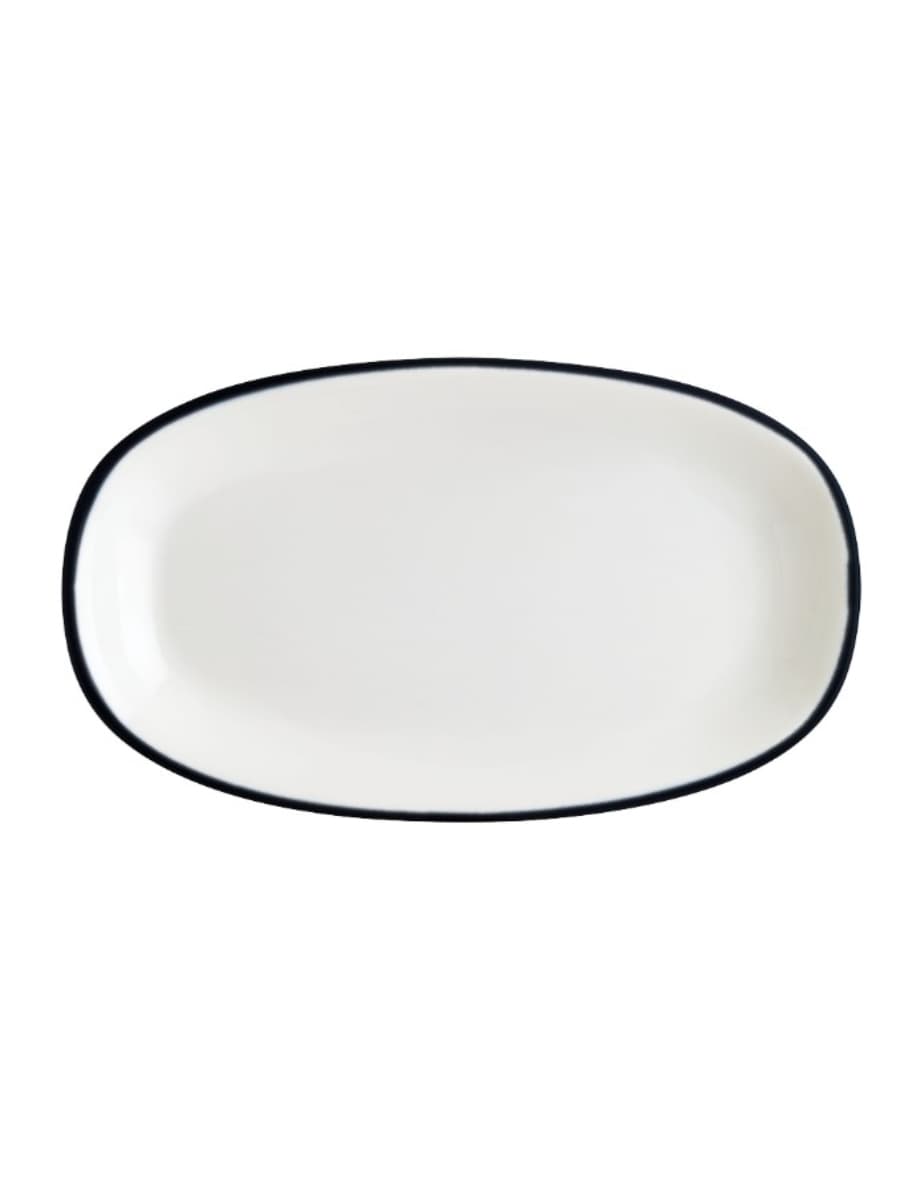 Блюдо овальное, Bonna, Linea, Черный, 24х14 см