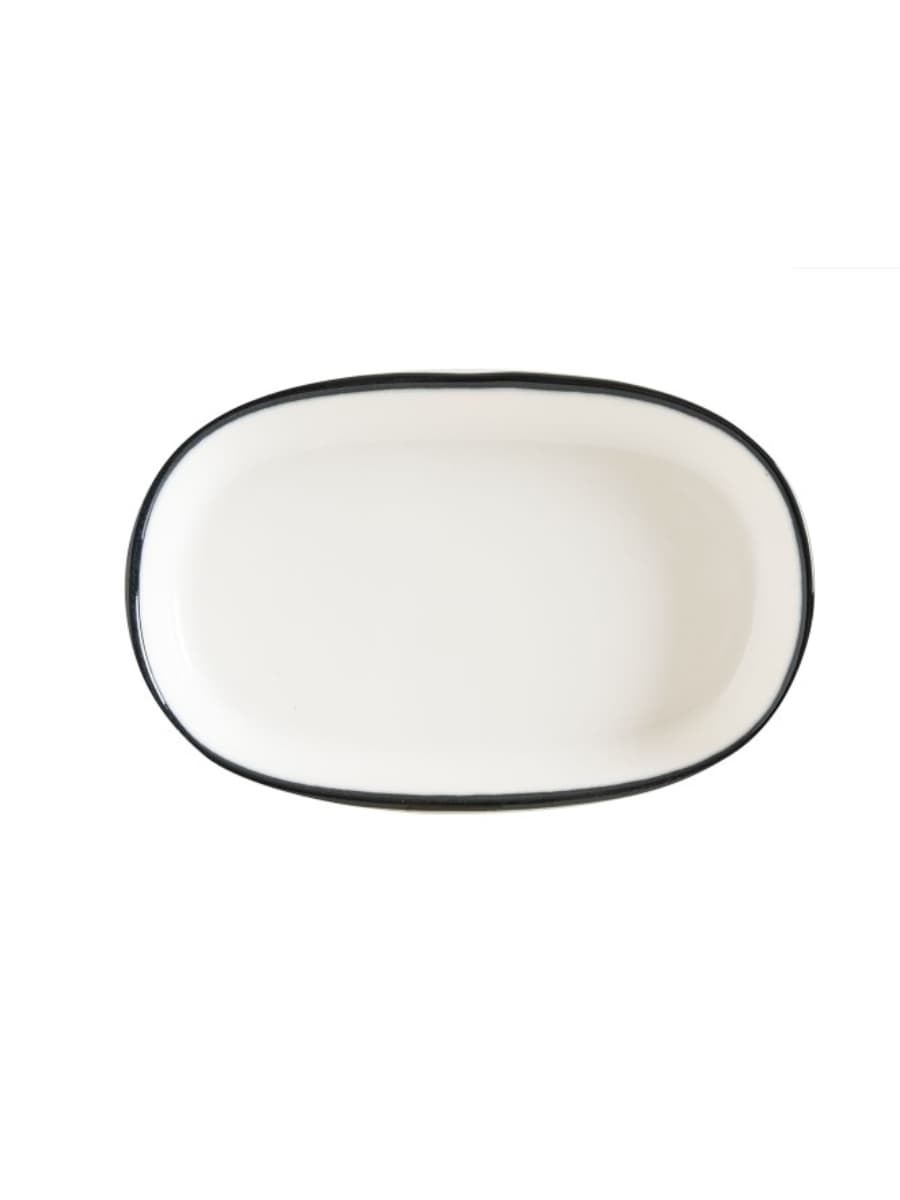 Блюдо овальное, Bonna, Linea, Черный, 10х6,5 см