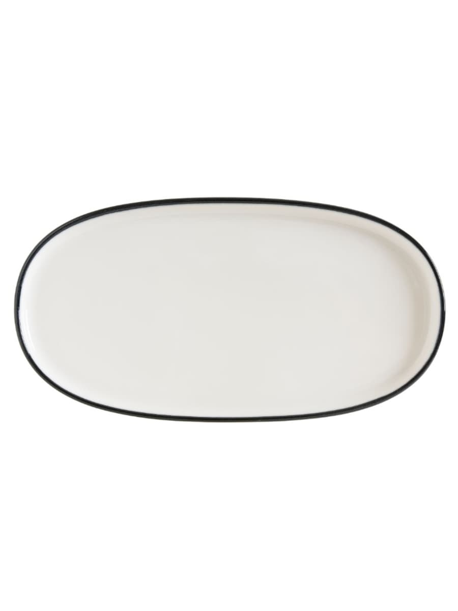 Блюдо овальное, Bonna, Linea, Черный, 21х10 см