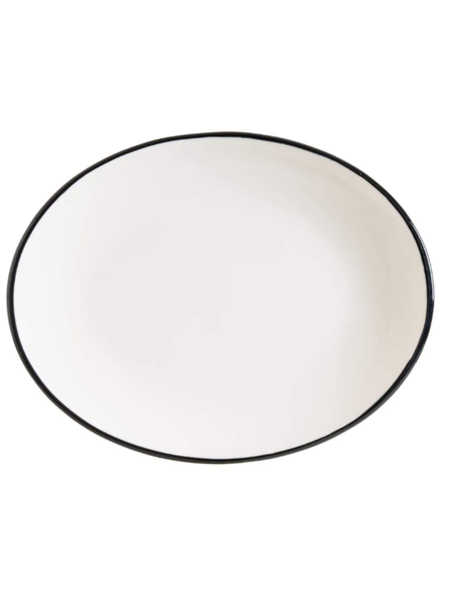 Блюдо овальное, Bonna, Linea, Черный, 31х24 см