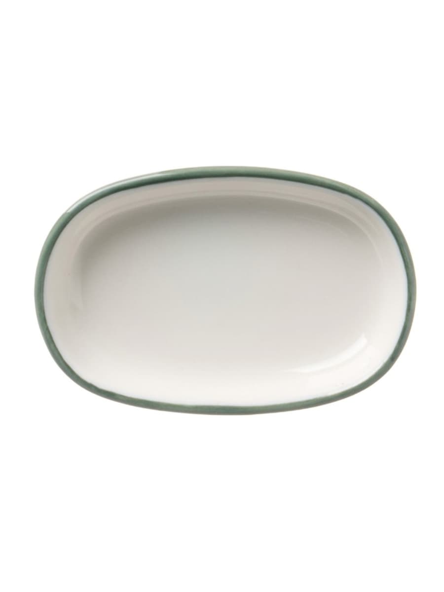 Блюдо овальное, Bonna, Linea, Зеленый, 10х6,5 см