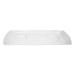 Тарелка прямоугольная RAK Porcelain Minimax 35x15 см с выемками для 2-х салатников