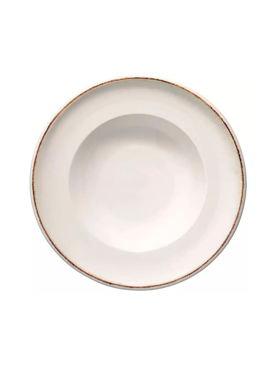 Тарелка глубокая с римом, Bonna, Retro коричневый край, 27 см, h=5.6см, 450 мл
