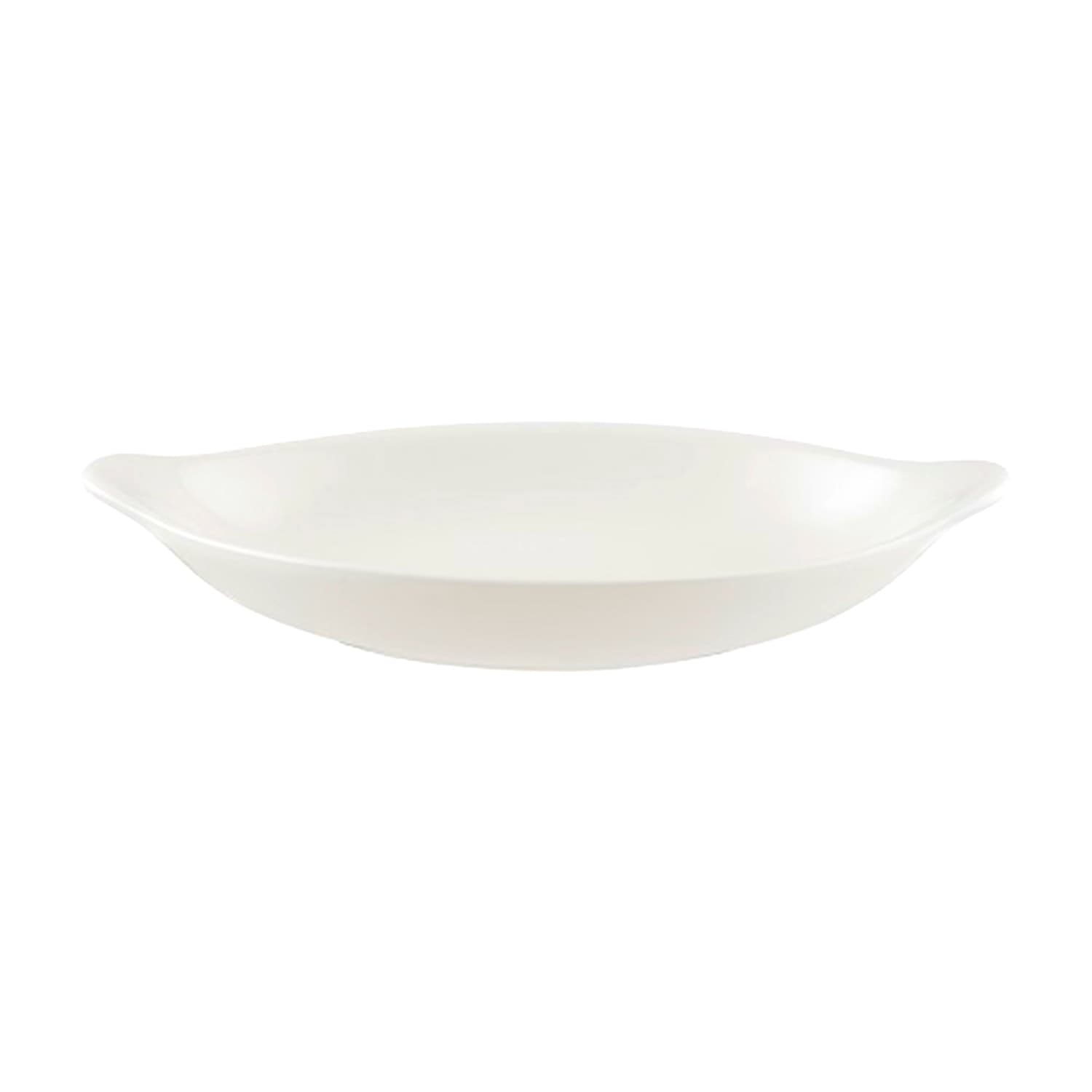 Блюдо для запекания и подачи овальное с ушками, Bonna, White, 150 мл, l 18 см, b 9 см, h