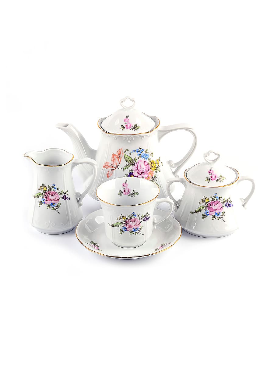 Сервиз чайный, Crystalex, Kamelia, Meissen Bouquet